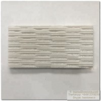 CRYSTAL WHITE COMB CHISELED MARBLE TILE