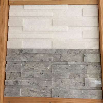 Polished 3D grey ledge stone