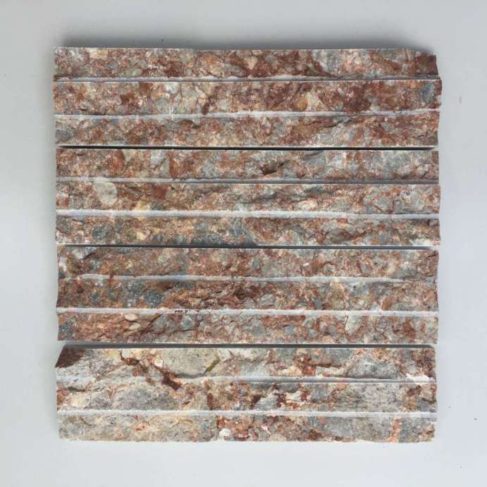 MULTICOLOR SAWN CHISELED NATURAL MARBLE STONE